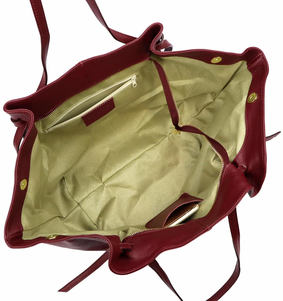 Moteriška didelė odinė shopper tipo rankinė Luka, juoda, A4