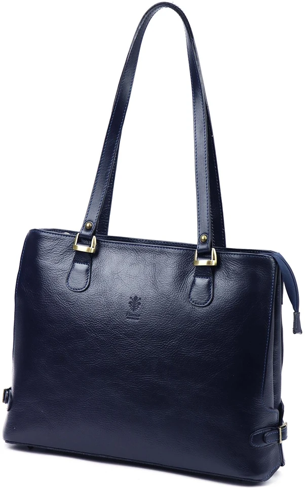 Kelioninis Skórzana elegancka shopperbag pojemna na ramię su kieszeniami Florence