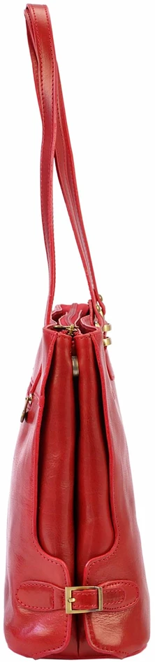 Kelioninis Skórzana elegancka shopperbag pojemna na ramię su kieszeniami Florence