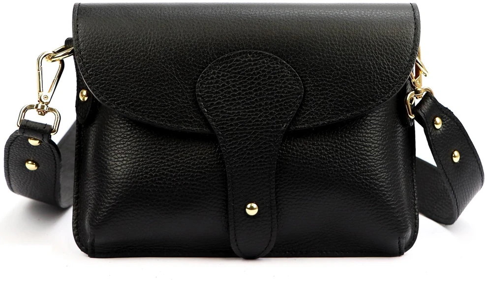 Vera Pelle damska listonoszka skóra naturalna crossbody torebka na ramię