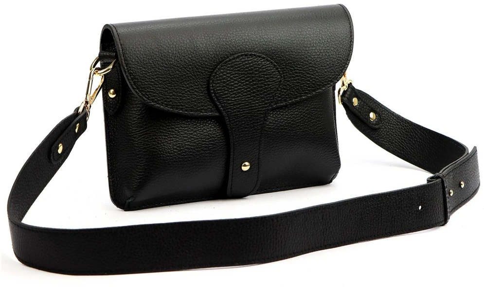 Vera Pelle damska listonoszka skóra naturalna crossbody torebka na ramię