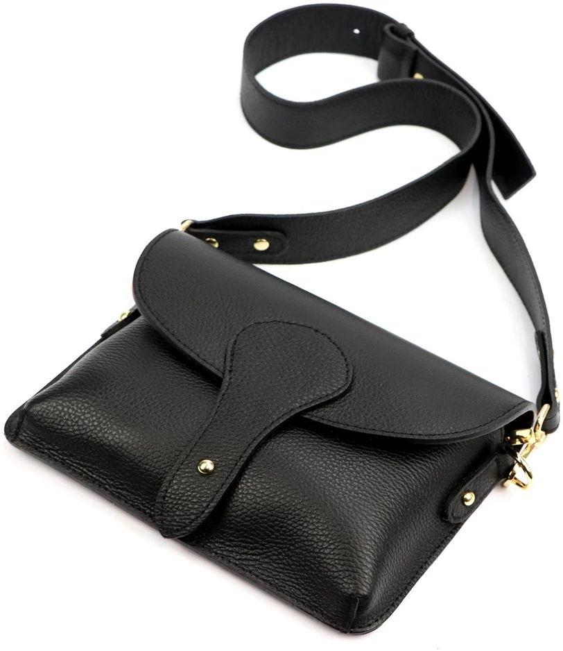 Vera Pelle damska listonoszka skóra naturalna crossbody torebka na ramię