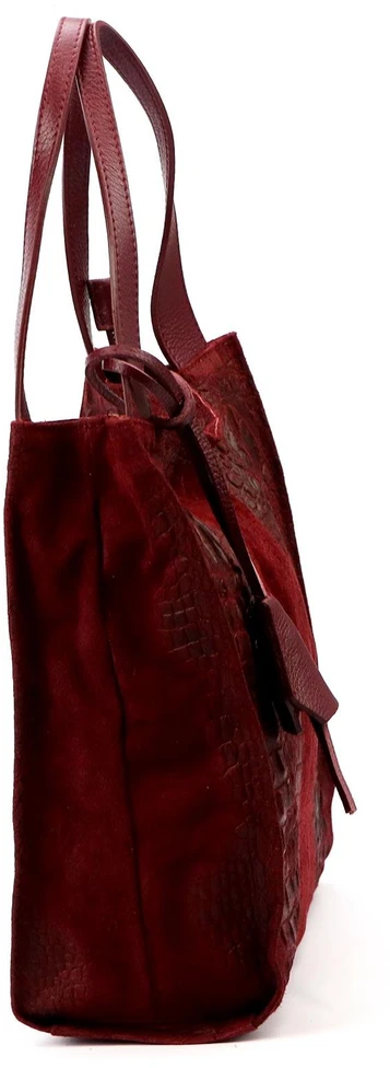 Vera Pelle shopperbag skórzana wzór skóra krokodyla torebka na ramię
