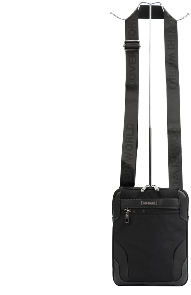 Vyriška juoda crossbody piniginė Coveri World CW2261 su reguliuojamu dirželiu