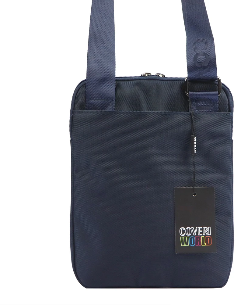 Vyriška juoda crossbody piniginė Coveri World CW2261 su reguliuojamu dirželiu