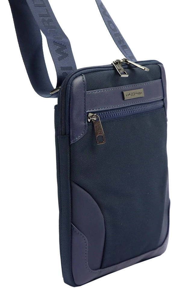 Vyriška juoda crossbody piniginė Coveri World CW2261 su reguliuojamu dirželiu