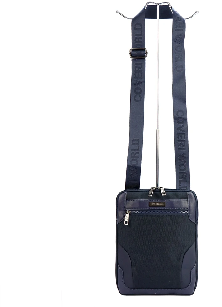 Vyriška juoda crossbody piniginė Coveri World CW2261 su reguliuojamu dirželiu