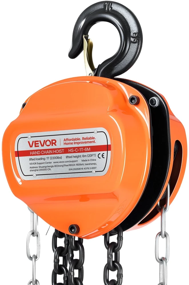 VEVOR Rankinis grandininis keltuvas, 1 t, 6 m