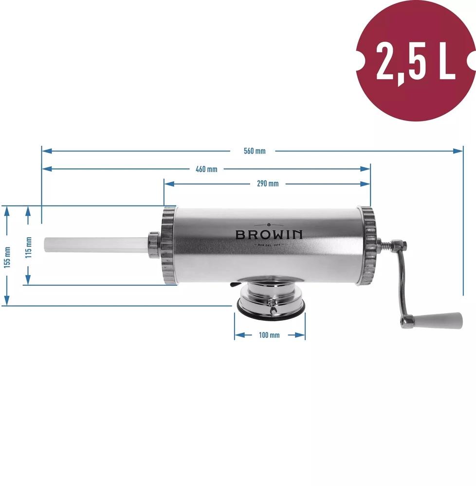 Rankinis horizontalus dešrų kimštuvas 2,5kg