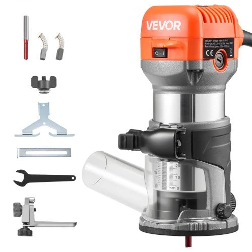 VEVOR Medžio freza 1 AG 710W su greičio reguliavimu