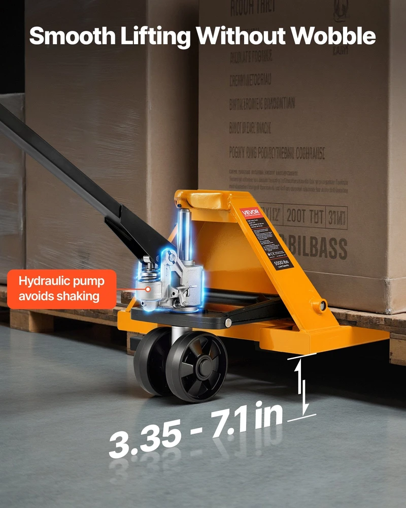 VEVOR Rankinis padėklų vežimėlis 2,5T, sandėlio naudojimui