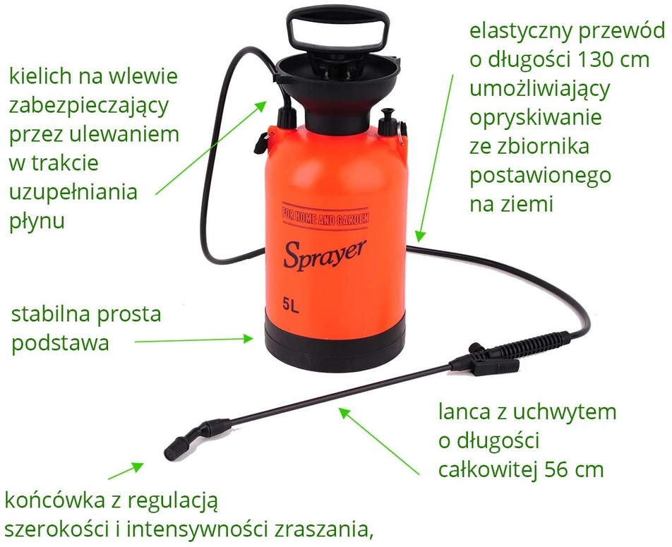 Rankinis slėginis purkštuvas, 5 l (89516)