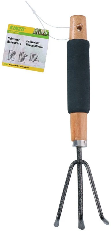 Kinzo - claws manual cultivator for the garden, solid workmanship of 29 cm