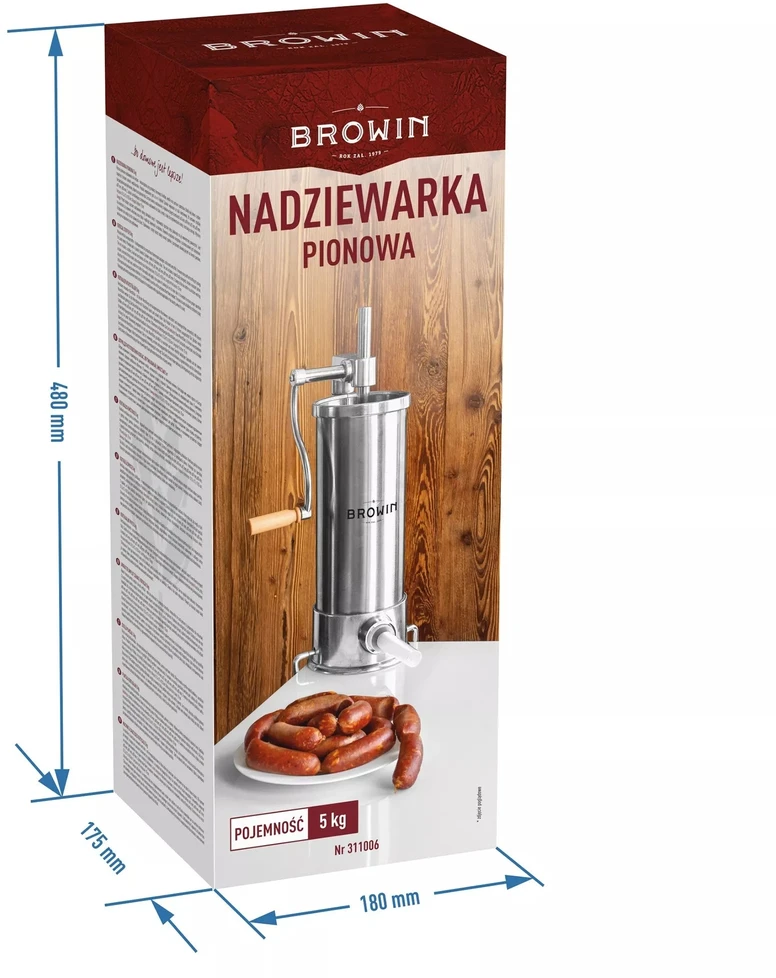 Browin Rankinis vertikalus dešrų kimštuvas 5kg