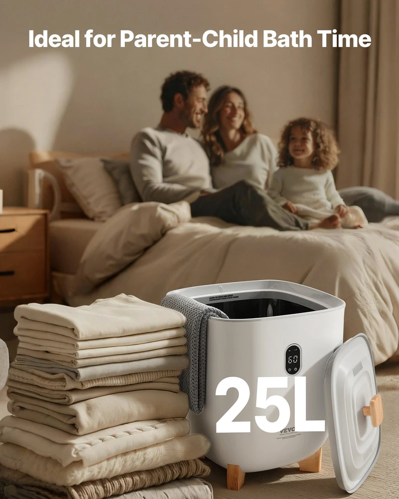 Vevor 25 l rankšluosčių šildyklė su LED ekranu