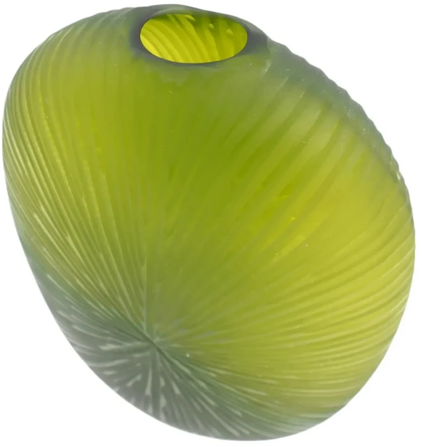 Rankšluostis Dekoratyvinė stiklo vaza, 19×26 cm