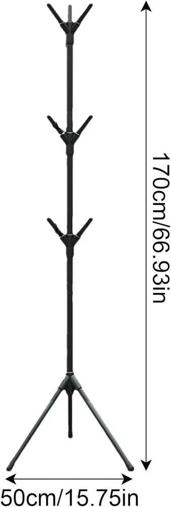 Rankšluostis Pastatoma drabužių kabykla su kabliukais (170 cm)