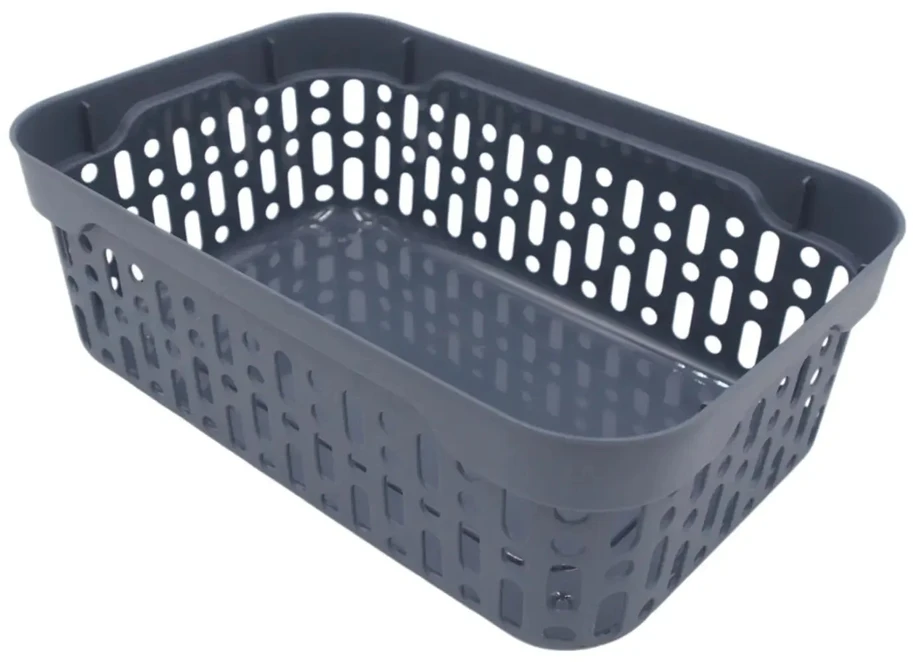 Rankšluostis Plastikinė dėžutė su skylutėmis, 18 × 12 × 6 cm PILKA