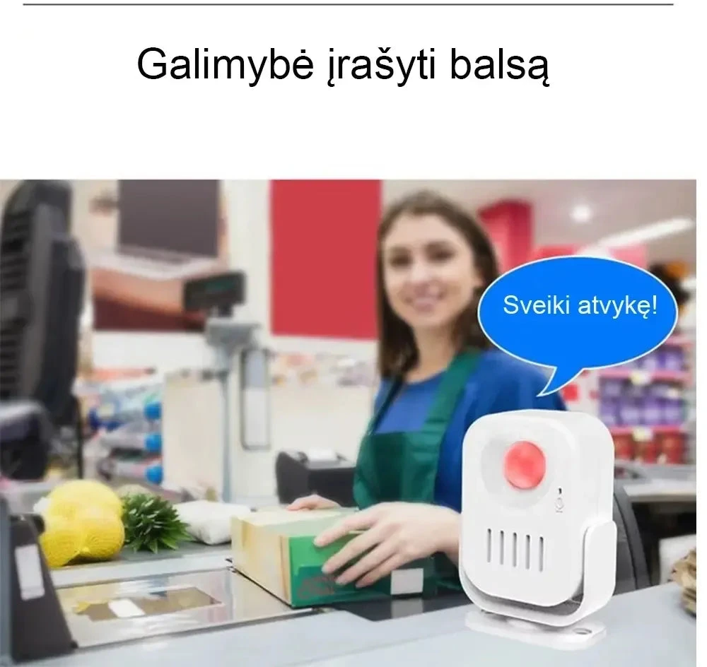 Rankšluostis Praėjimo skambutis (galima įrašyti balsą)