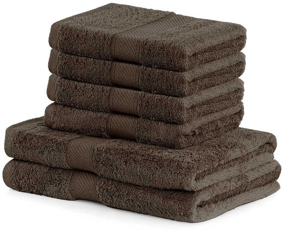 Rankšluostis Rankšluosčių rinkinys 2 vnt. 70x140 ir 4 vnt. 50x100 rudos spalvos