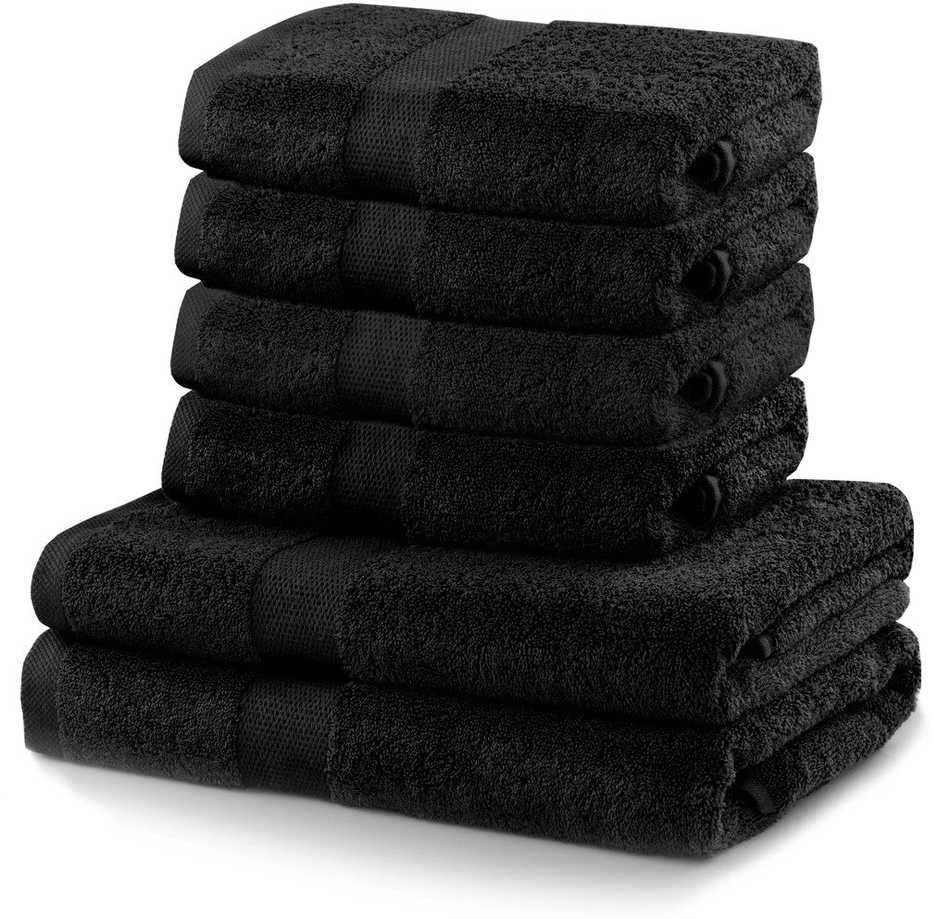 Rankšluostis Rankšluosčių rinkinys 2 vnt. 70x140 ir 4 vnt. 50x100 juodi