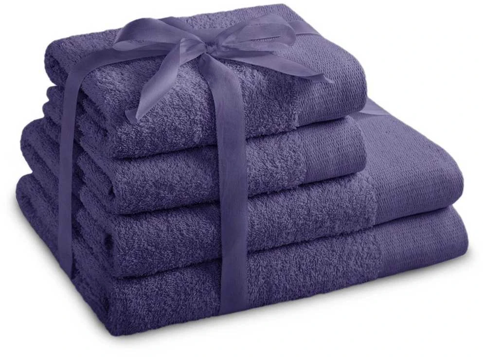 Rankšluostis Rankšluosčių rinkinys 2 vnt. 70x140 ir 2 vnt. 50x100 violetinės spalvos