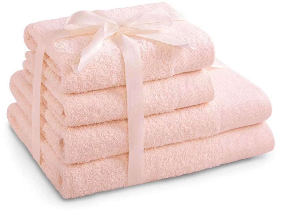 Rankšluostis Rankšluosčių rinkinys 2 vnt. 70x140 ir 2 vnt. 50x100 šviesiai rožinės spalvos
