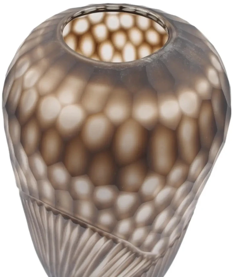 Rankšluostis Stiklinė vaza „Forma Lumo“, 15 × 15 × 43 cm