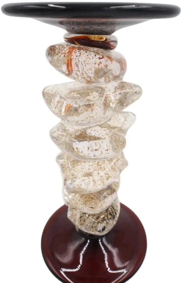 Rankšluostis Stiklinė žvakidė – 12.5 × 24 cm