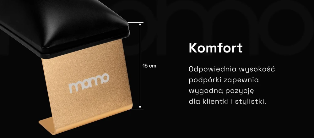 Activeshop Manikiūro porankis Momo 7-M juodas and auksinis