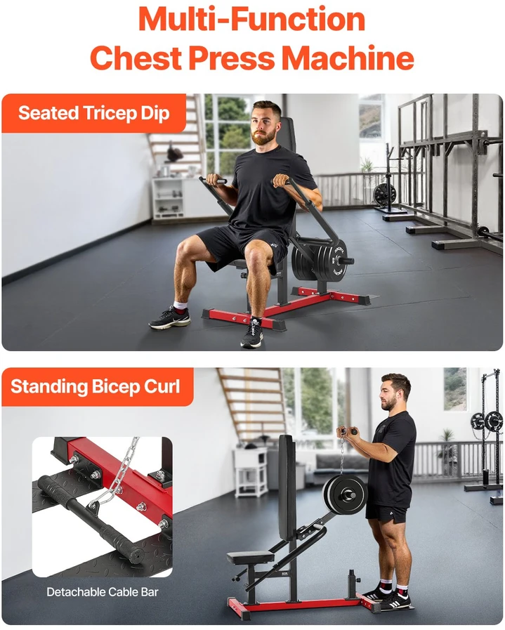 VEVOR Sėdimas tricepso ir bicepso spaudimo treniruoklis