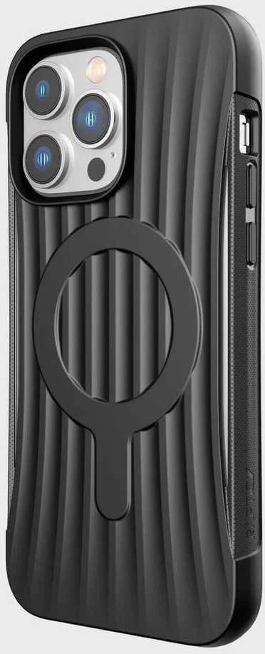 Raptic X-Doria Clutch dėklas iPhone 14 Pro Max su MagSafe galiniu dangteliu, juodas