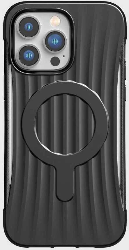 Raptic X-Doria Clutch dėklas iPhone 14 Pro Max su MagSafe galiniu dangteliu, juodas