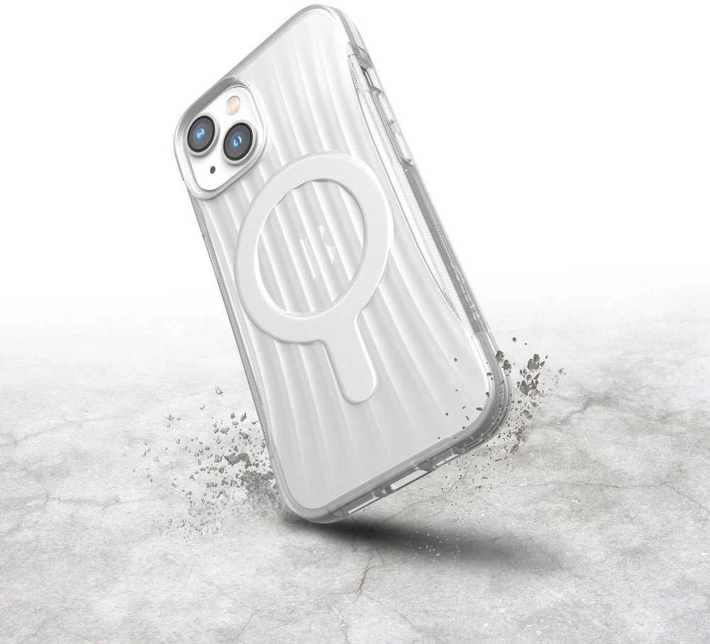 Raptic X-Doria Clutch dėklas iPhone 14 su MagSafe galiniu dangteliu skaidrus