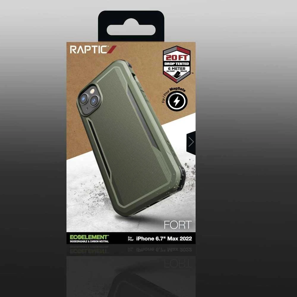 Raptic X-Doria Fort Apple iPhone 14 Plus su MagSafe armored dėklas telefonui žalios spalvos