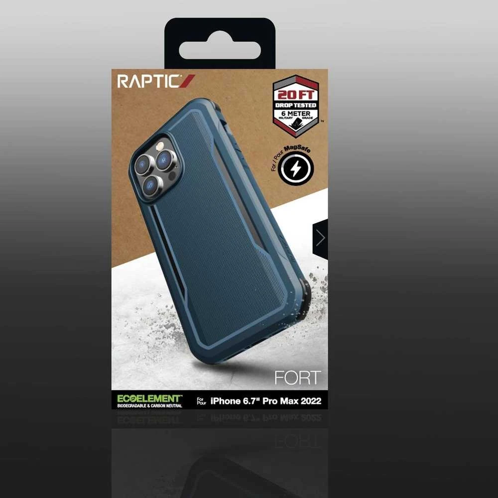 Raptic X-Doria Fort Apple iPhone 14 Pro Max su MagSafe armored dėklas telefonui mėlynos spalvos