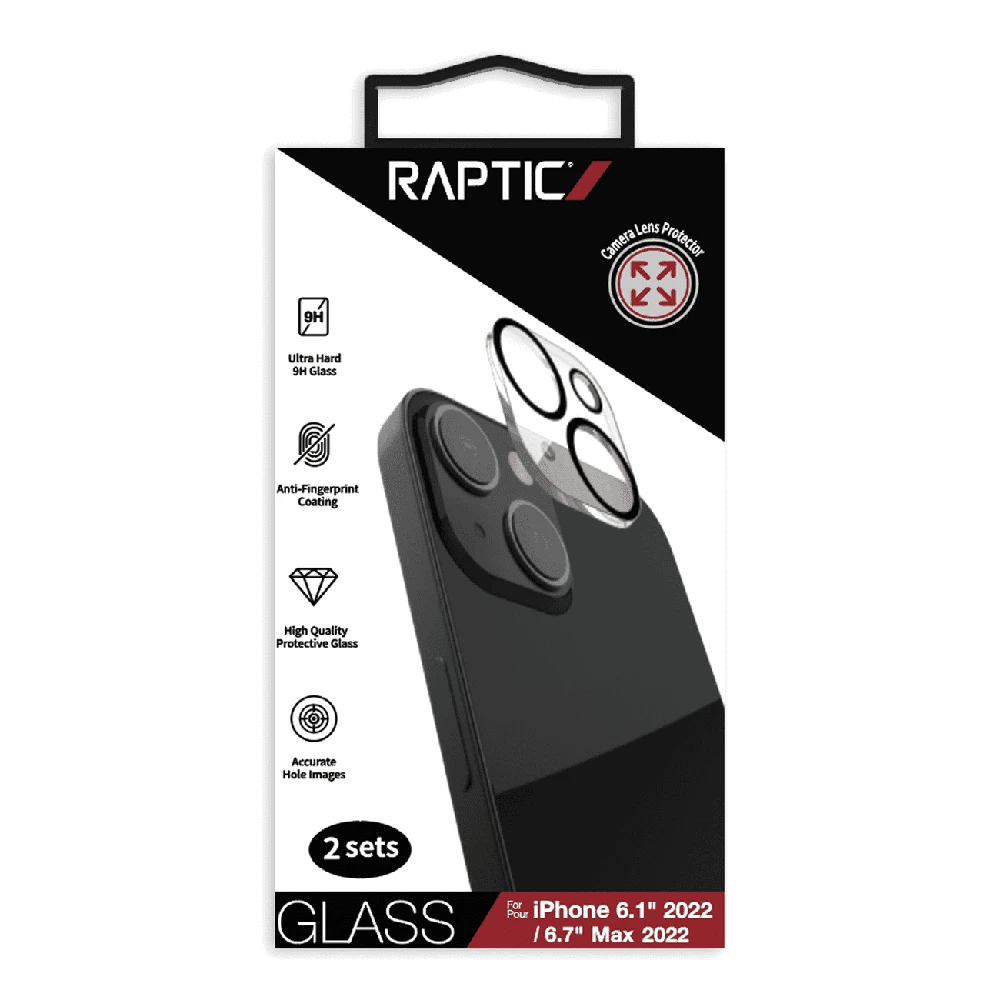 Raptic X-Doria Camera Apsauginis stiklas telefono kamerai 2x Apple iPhone 14 tempered glass for camera camera lens