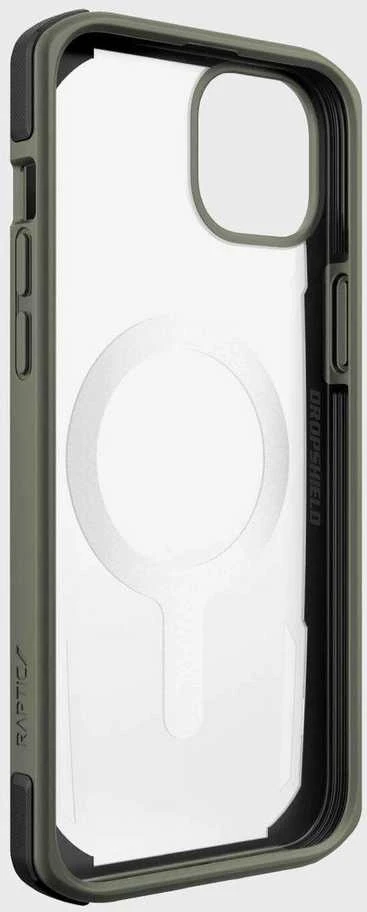 Raptic X-Doria Secure iPhone 14 Plus su MagSafe armored dėklas telefonui žalios spalvos