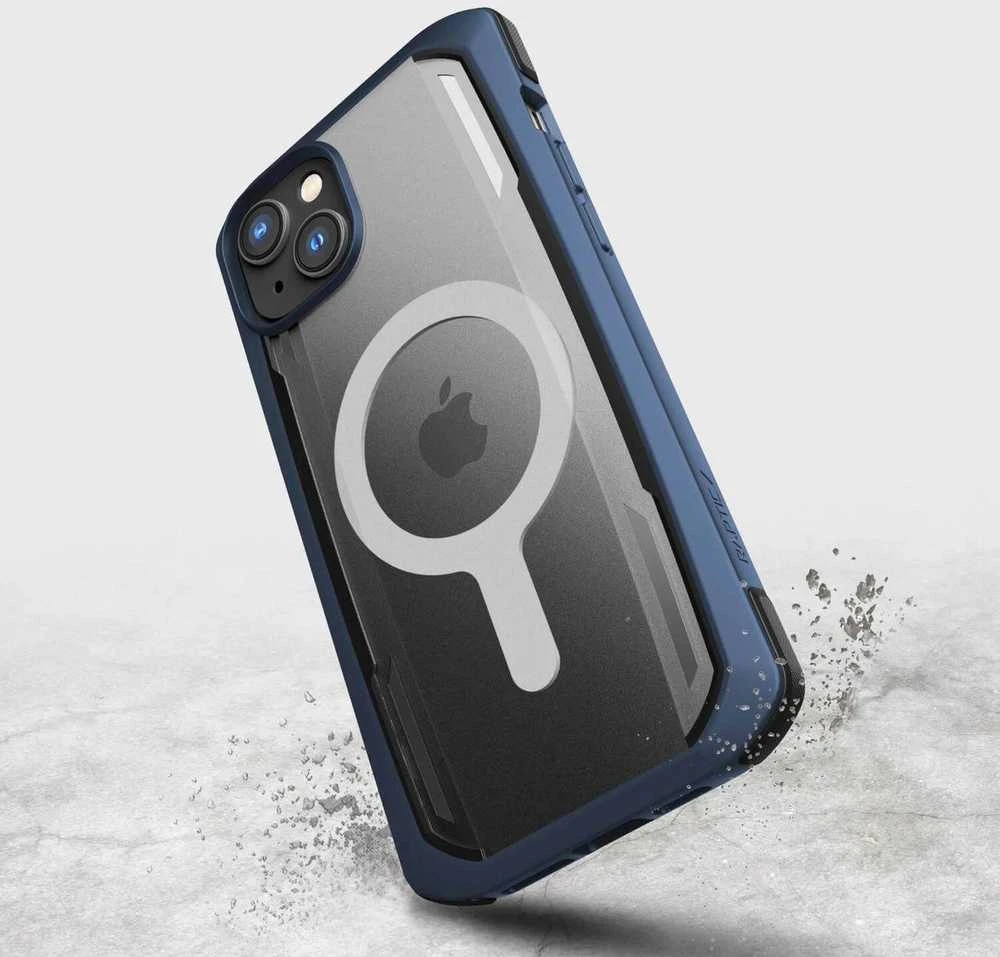 Raptic X-Doria Secure Apple iPhone 14 su MagSafe armored dėklas telefonui mėlynos spalvos