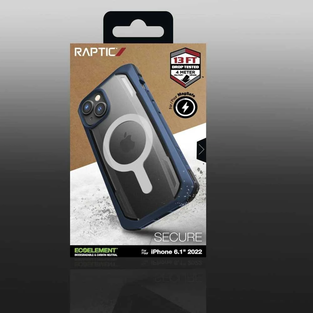 Raptic X-Doria Secure Apple iPhone 14 su MagSafe armored dėklas telefonui mėlynos spalvos