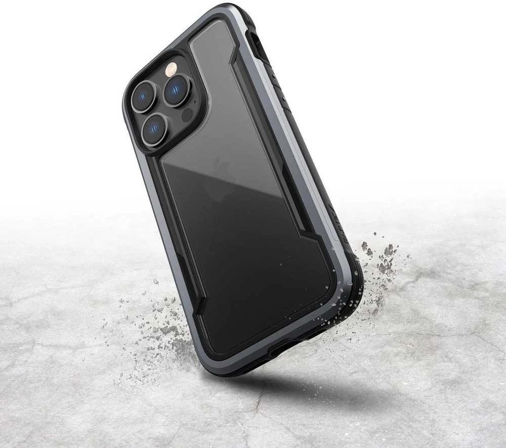Raptic X-Doria Shield dėklas iPhone 14 Pro šarvuotas dangtelis juodas