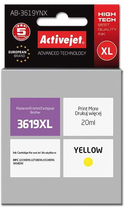 Rašalo Kasetė - Activejet AB-3619YNX, 20 ml, Geltona
