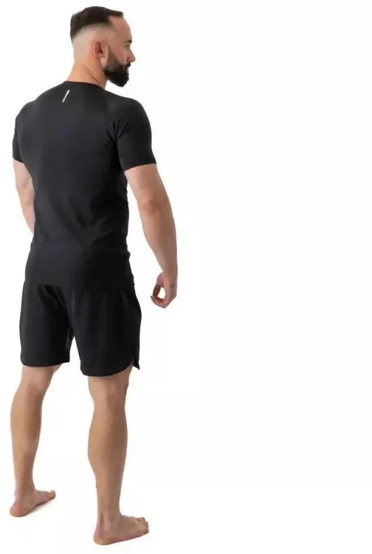 Rashguard, juoda, trumpos rankovės, BlackRS - S