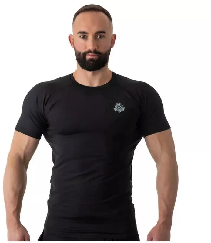 Rashguard, juoda, trumpos rankovės, BlackRS - S