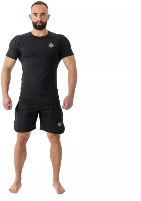 Rashguard, juoda, trumpos rankovės, BlackRS - S