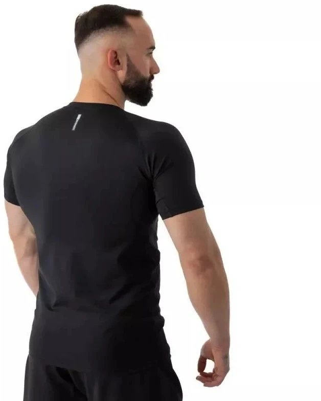 Rashguard, juoda, trumpos rankovės, BlackRS - S