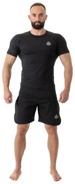 Rashguard, juoda, trumpos rankovės, BlackRS - S