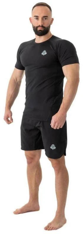 Rashguard, juoda, trumpos rankovės, BlackRS - S