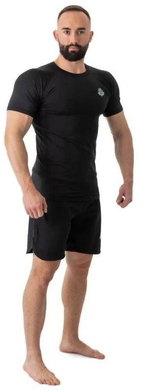 Rashguard, juoda, trumpos rankovės, BlackRS - S