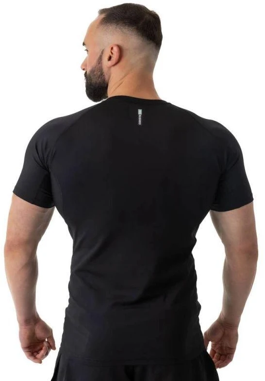 Rashguard, juoda, trumpos rankovės, BlackRS - S
